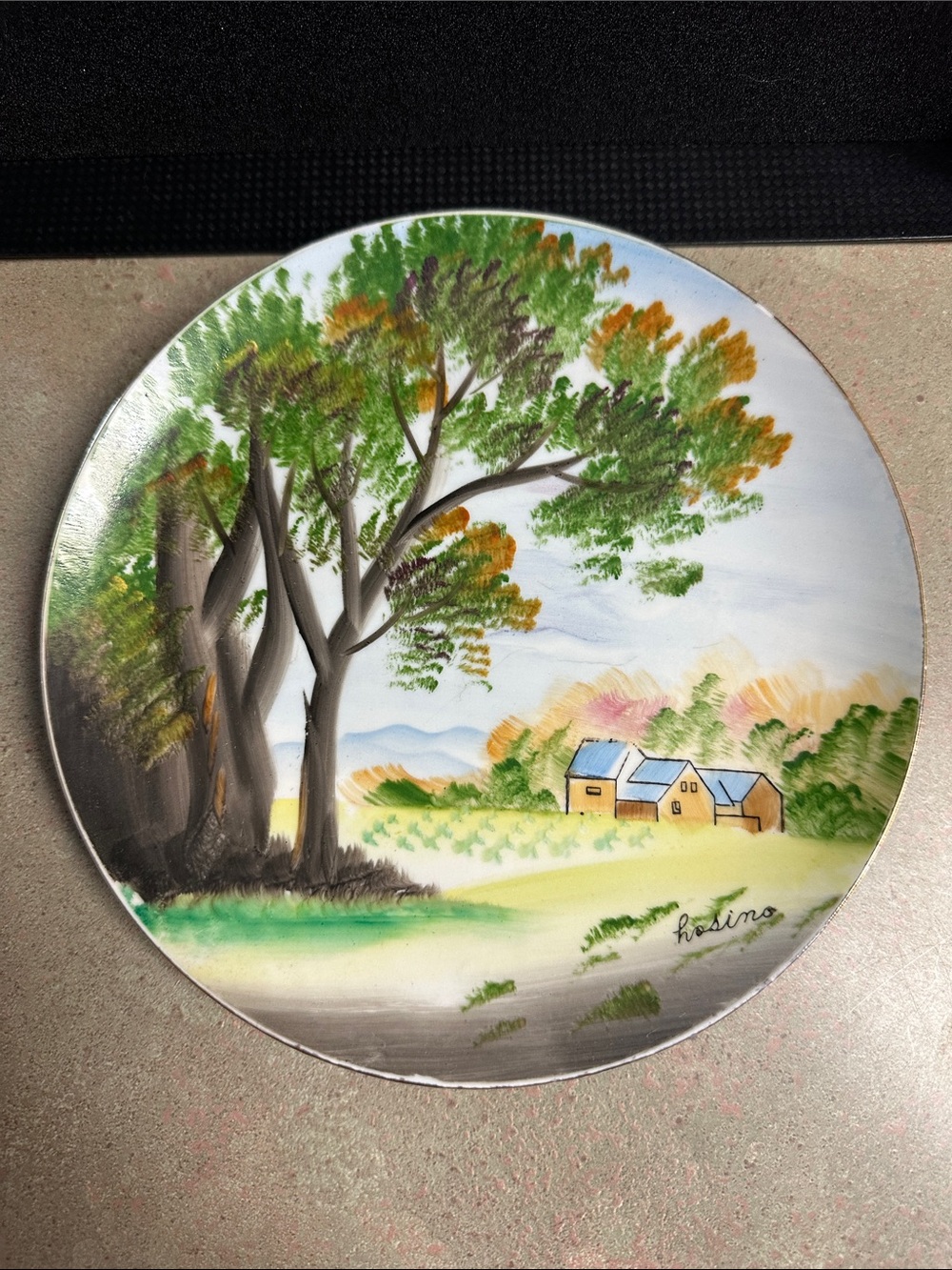 Vintage Hand Painted Landscape Decorative Plate Made in Japan